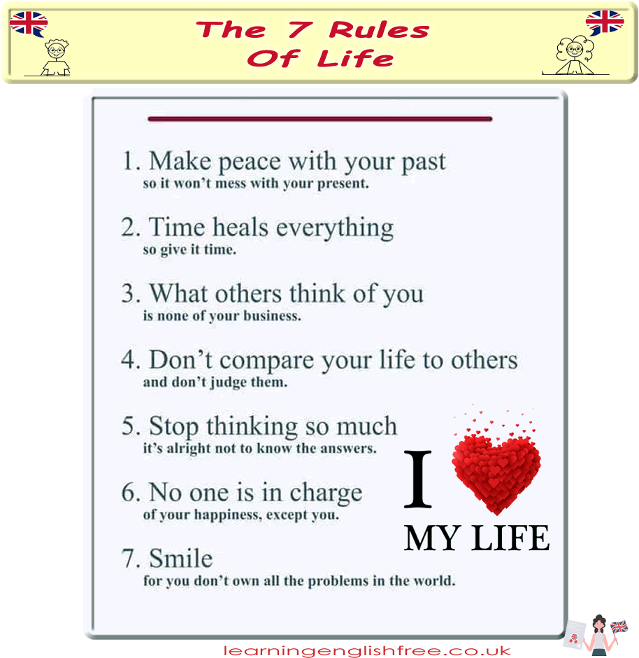 Exploring The 7 Rules Of Life: An ESL Journey