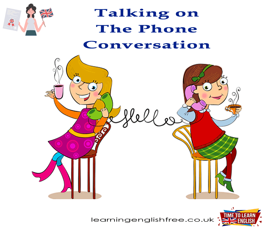 An illustrative image depicting two friends, Alice and Sophie, engaged in a casual phone conversation, highlighting key phrases and vocabulary for effective and friendly phone chats.